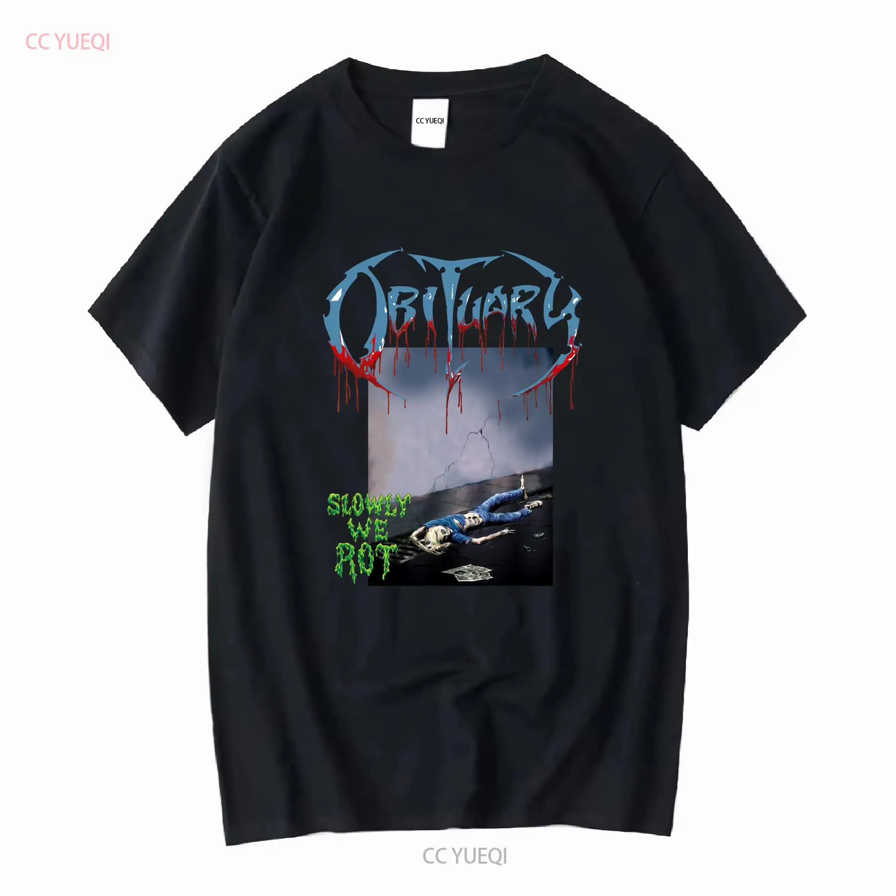 Vintage Fashion Obituaries - Obituary Slowly We Rot T shirt
