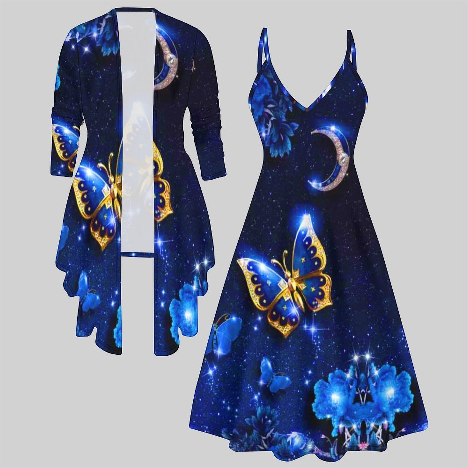 Vintage Fashion Wear - Vintage Print Two Piece Matching Set