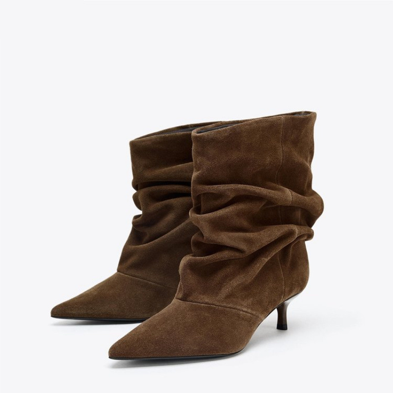 Women Pile Up Ankle Boots 2026 - Vintage And Modern Fashion ulasan dan harga