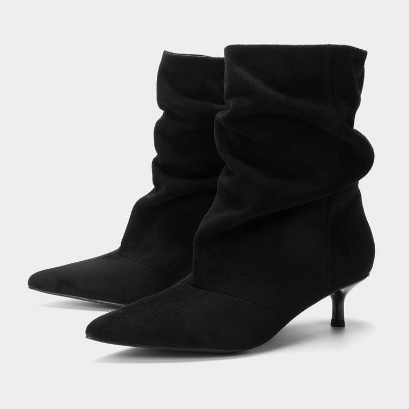 Women Pile Up Ankle Boots 2026 - Vintage And Modern Fashion ulasan dan harga
