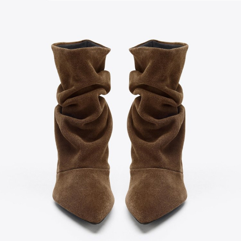 Women Pile Up Ankle Boots 2026 - Vintage And Modern Fashion ulasan dan harga