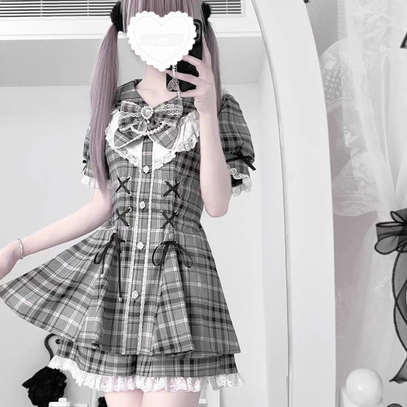 Japanese Style Lolita Sweet Dr - Vintage Fashion Japan ulasan dan harga