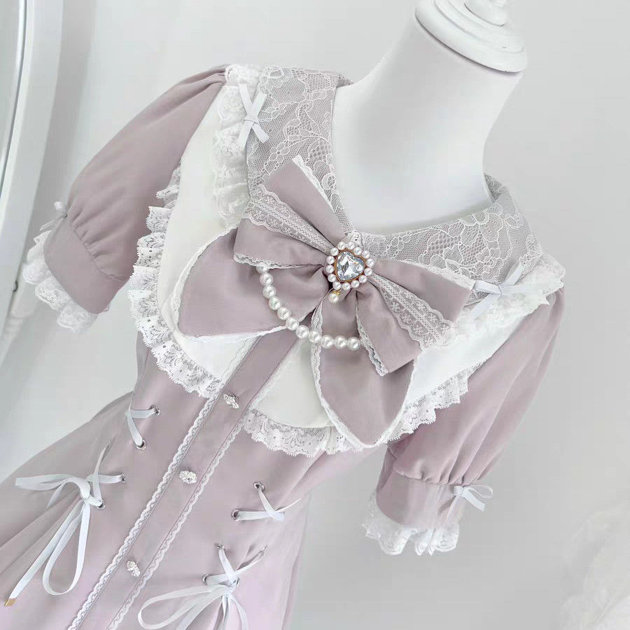 Japanese Style Lolita Sweet Dr - Vintage Fashion Japan ulasan dan harga
