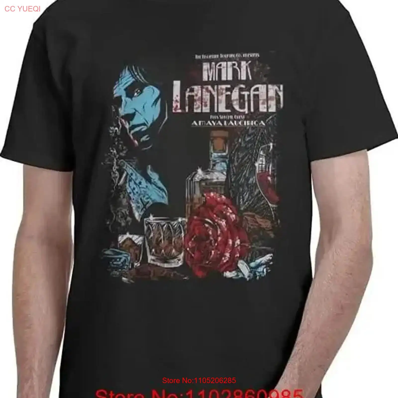 Mark Lanegan T Shirt Heavy Cot - Vintage Fashion T Shirts ulasan dan harga