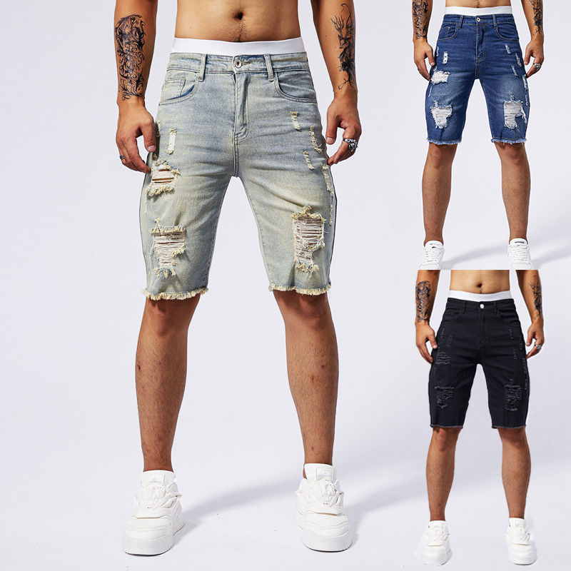2025 Summer New Men's Ripped D - Vintage Fashion In 2025 ulasan dan harga