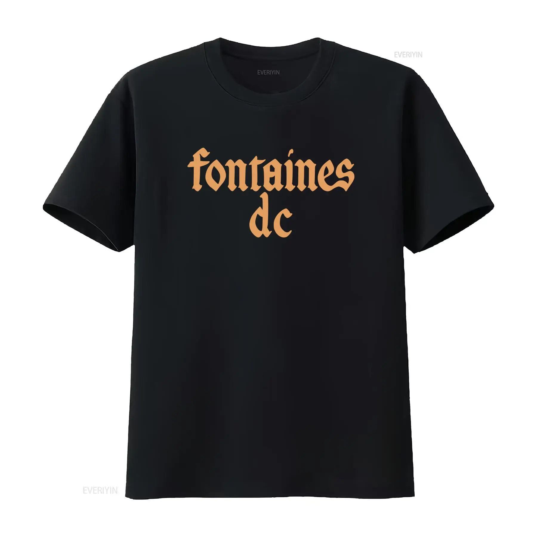 Fontaines D C 'Gothic Logo' Bl - Vintage Fashion T Shirts ulasan dan harga