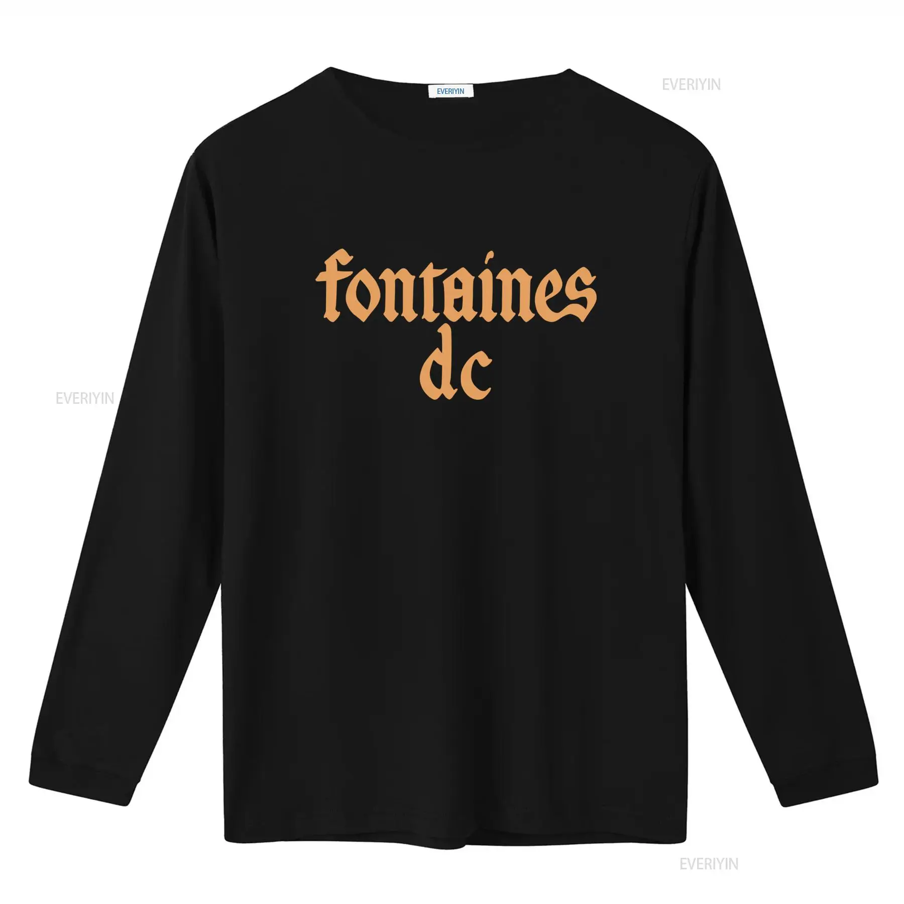 Fontaines D C 'Gothic Logo' Bl - Vintage Fashion T Shirts ulasan dan harga