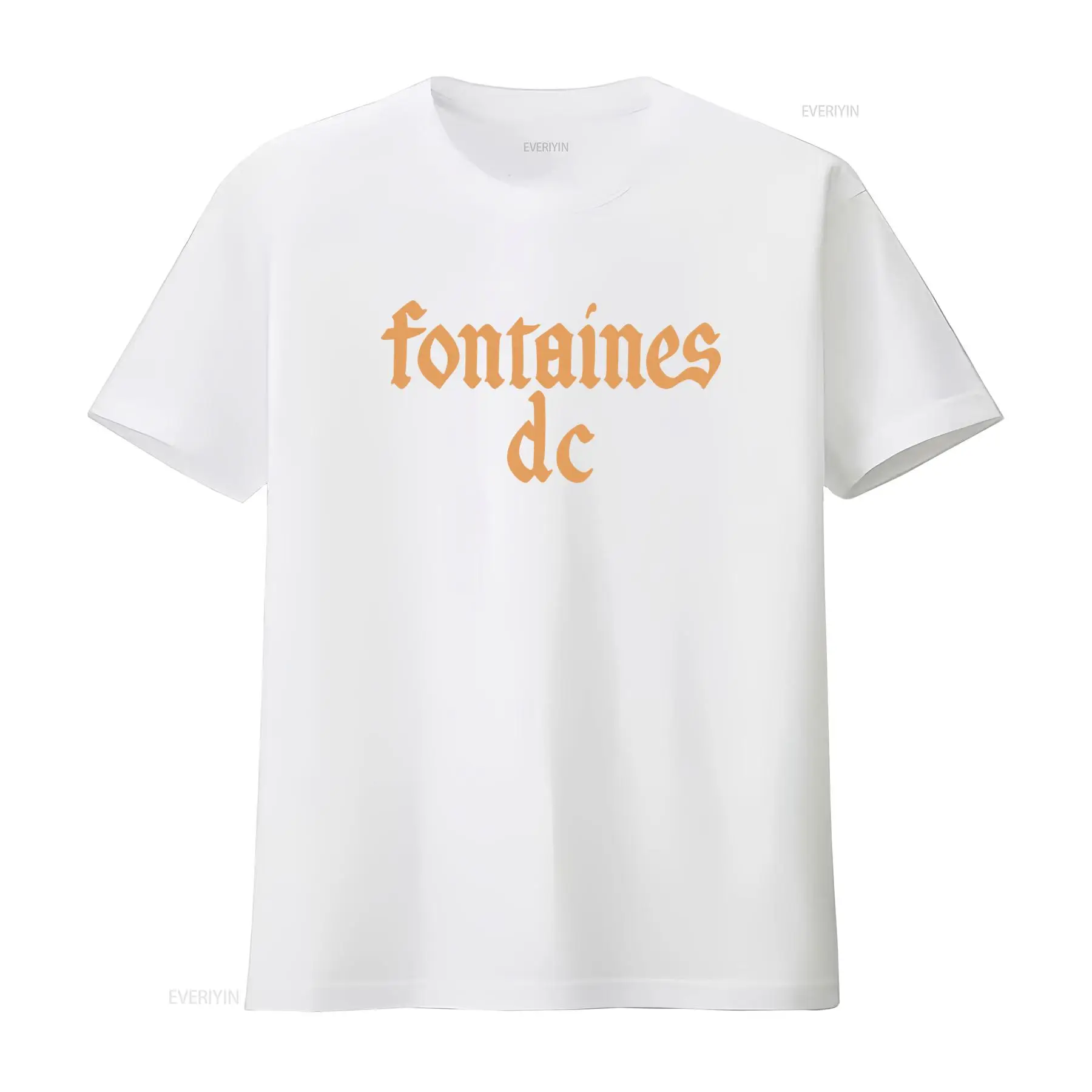 Fontaines D C 'Gothic Logo' Bl - Vintage Fashion T Shirts ulasan dan harga