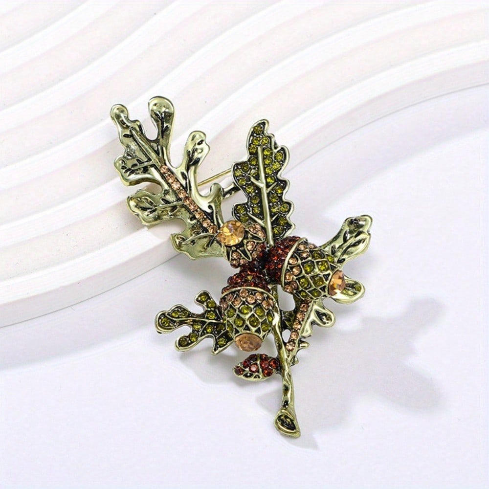 Vintage Gold-Tone Acorn & Oak  - Vintage Fashion Enthusiasts ulasan dan harga