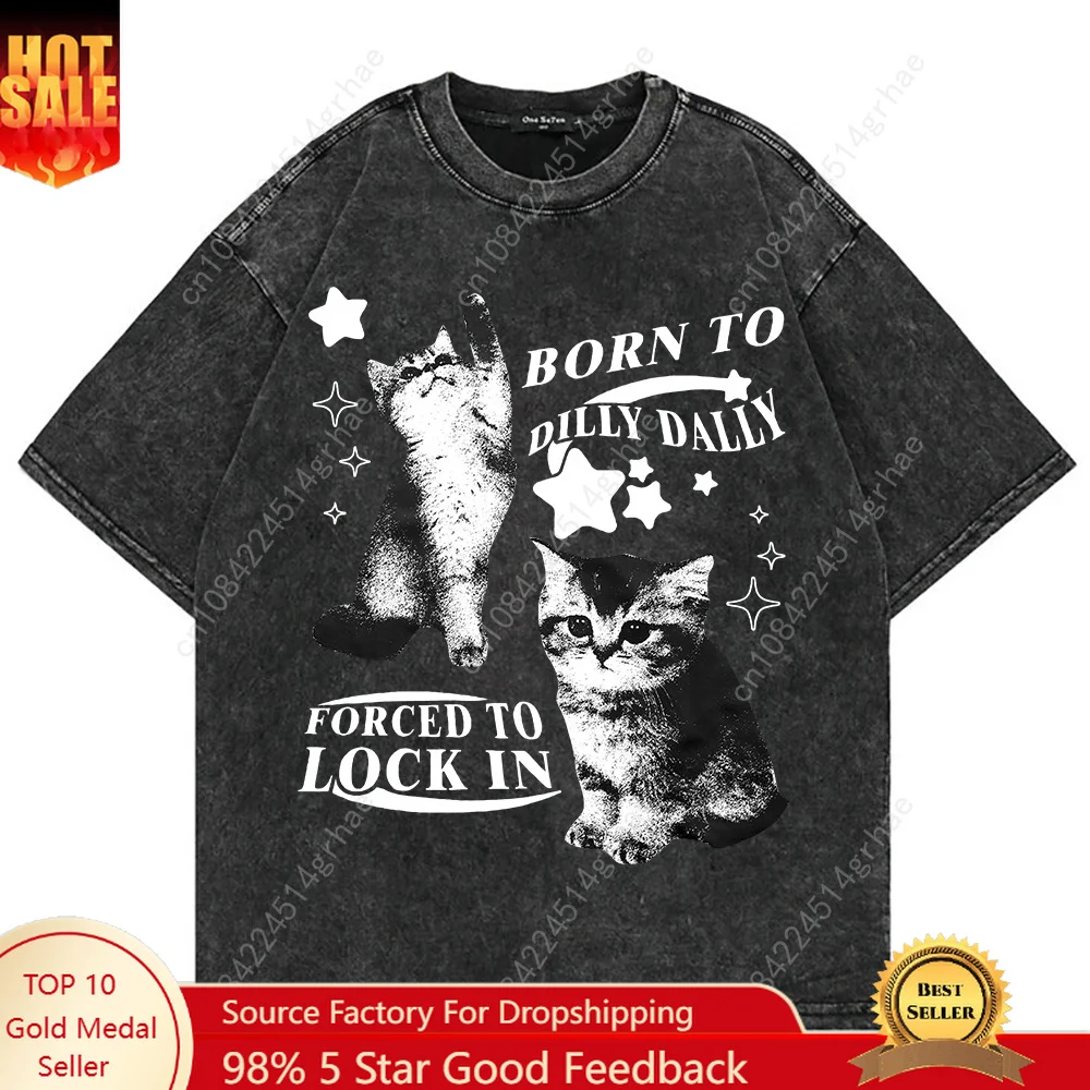 100% Cotton Vintage Washed Y2k - Vintage Fashion T Shirts ulasan dan harga