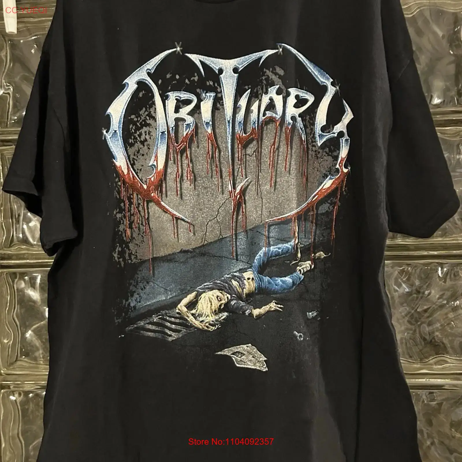 Obituary T shirt Black Color R - Vintage Fashion Obituaries ulasan dan harga