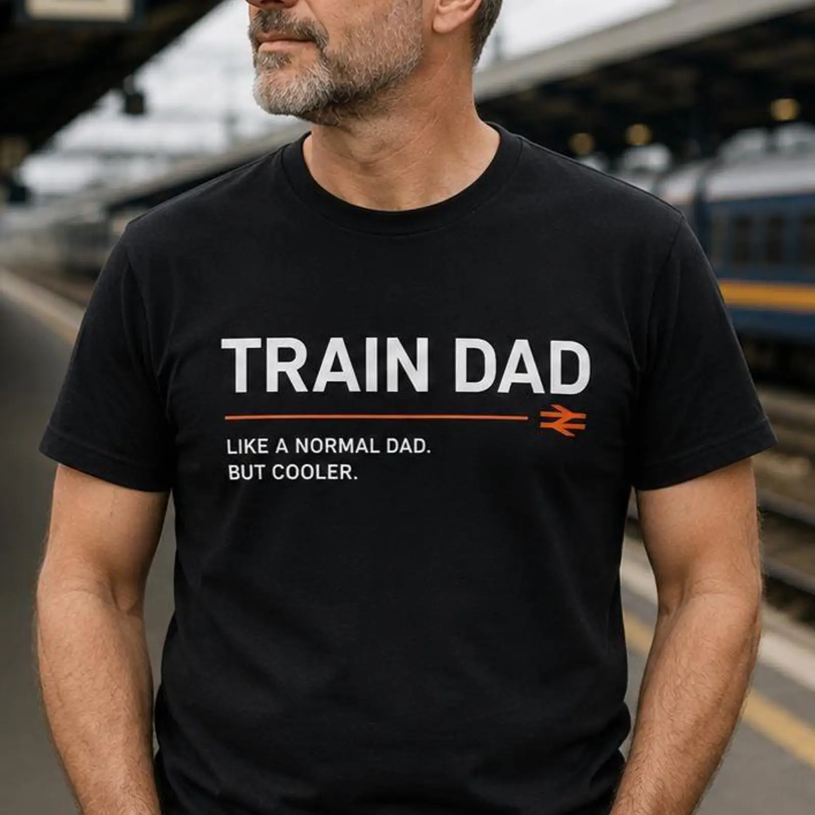 Train Dad T Shirt Fathers Day  - Vintage Fashion Enthusiasts ulasan dan harga