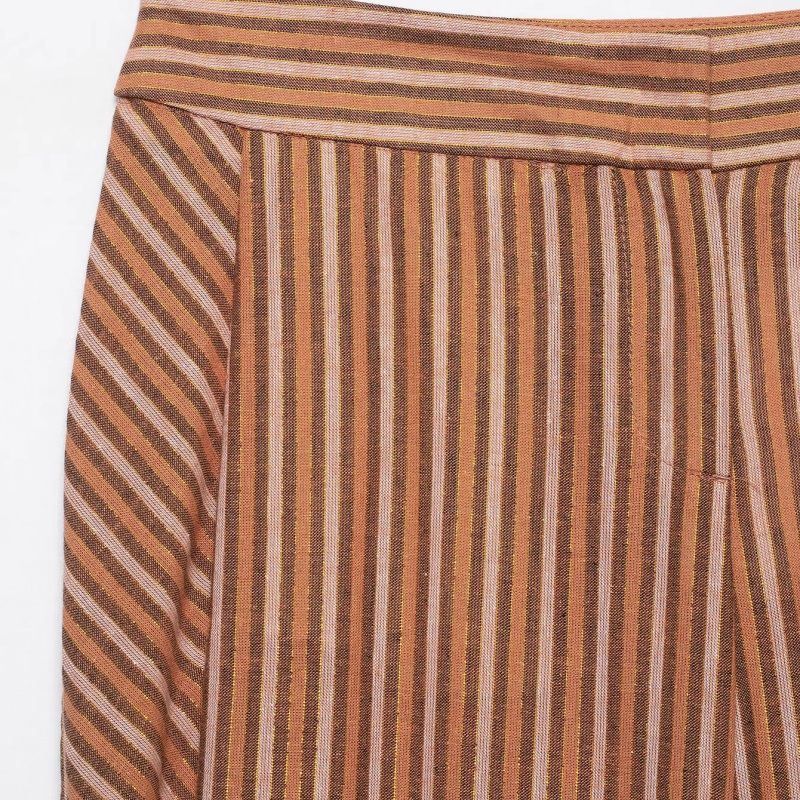 Vintage Striped Wide Leg Pants - Vintage Fashion Wear ulasan dan harga