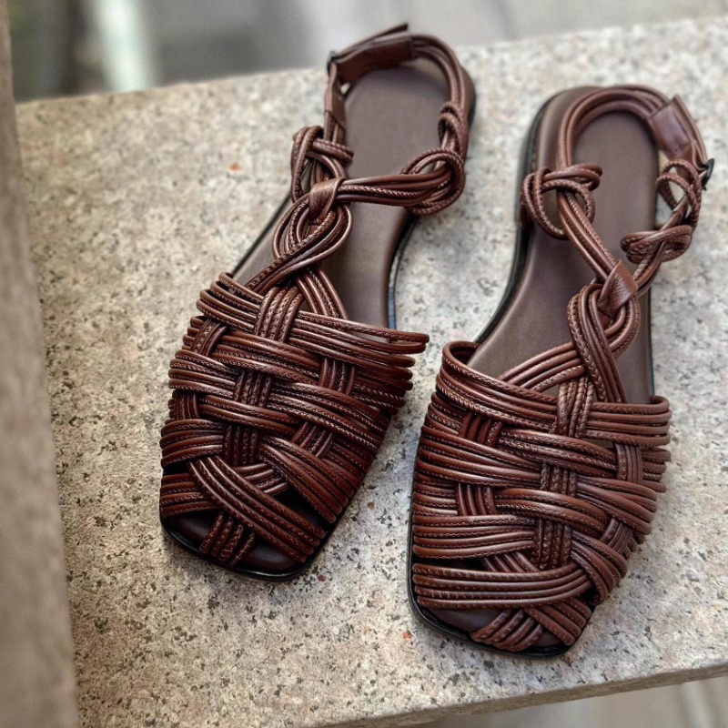 Vintage Hand-woven Flat-bottom - Vintage And Modern Fashion ulasan dan harga