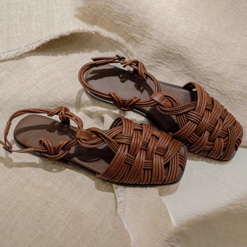 Vintage Hand-woven Flat-bottom - Vintage And Modern Fashion ulasan dan harga