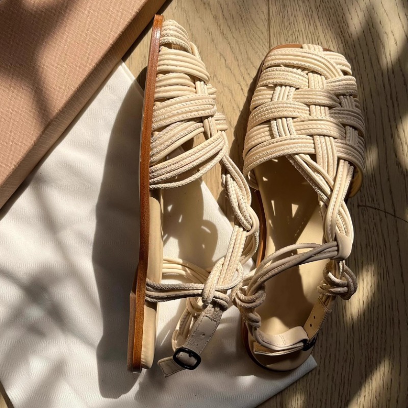 Vintage Hand-woven Flat-bottom - Vintage And Modern Fashion ulasan dan harga